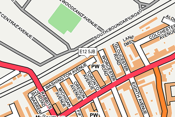 E12 5JB map - OS OpenMap – Local (Ordnance Survey)