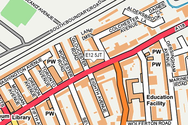 E12 5JT map - OS OpenMap – Local (Ordnance Survey)