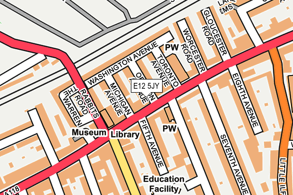 E12 5JY map - OS OpenMap – Local (Ordnance Survey)