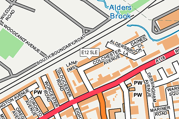 E12 5LE map - OS OpenMap – Local (Ordnance Survey)