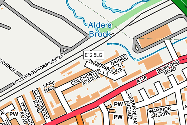 E12 5LG map - OS OpenMap – Local (Ordnance Survey)