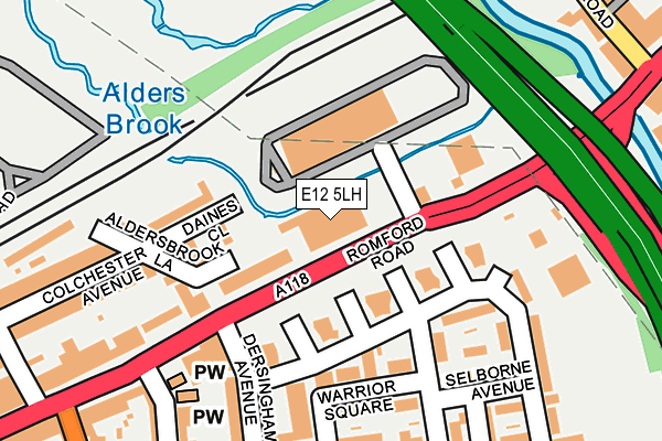 E12 5LH map - OS OpenMap – Local (Ordnance Survey)