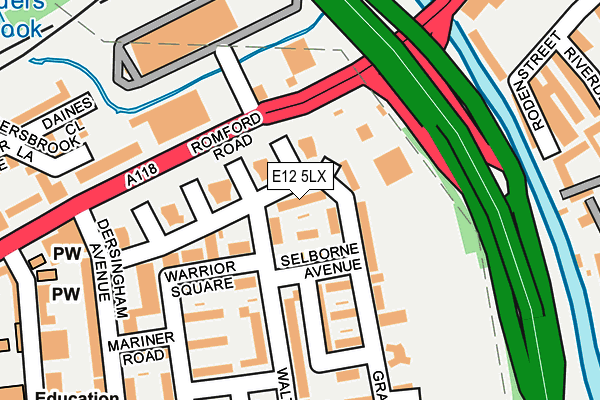 E12 5LX map - OS OpenMap – Local (Ordnance Survey)