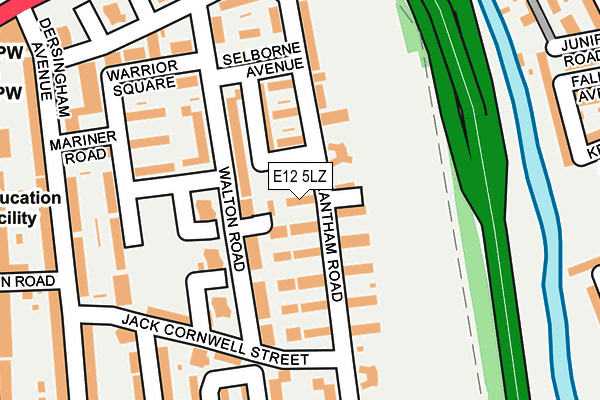 E12 5LZ map - OS OpenMap – Local (Ordnance Survey)
