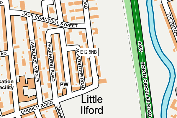 E12 5NB map - OS OpenMap – Local (Ordnance Survey)