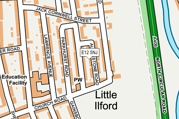E12 5NJ map - OS OpenMap – Local (Ordnance Survey)