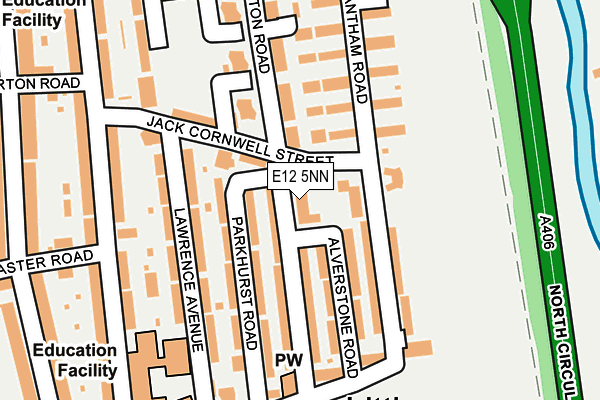 E12 5NN map - OS OpenMap – Local (Ordnance Survey)