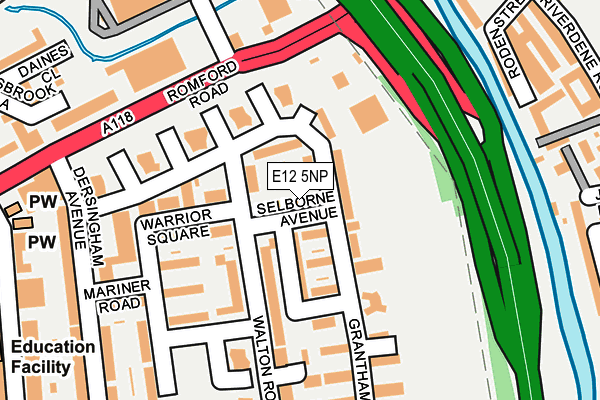 E12 5NP map - OS OpenMap – Local (Ordnance Survey)