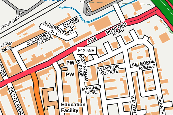 E12 5NR map - OS OpenMap – Local (Ordnance Survey)