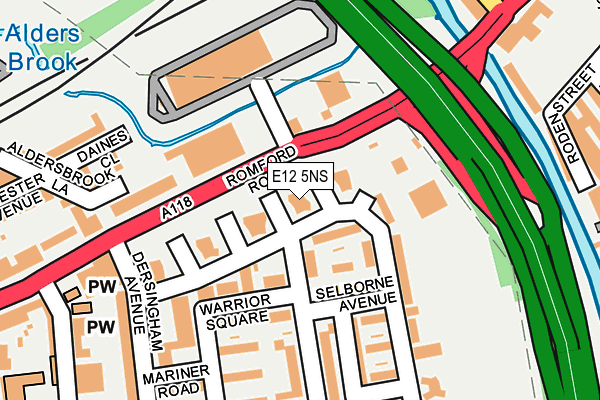 E12 5NS map - OS OpenMap – Local (Ordnance Survey)