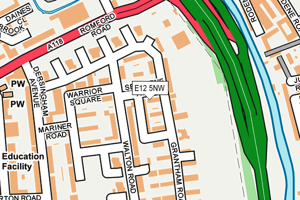 E12 5NW map - OS OpenMap – Local (Ordnance Survey)