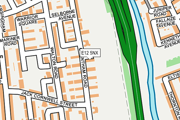 E12 5NX map - OS OpenMap – Local (Ordnance Survey)