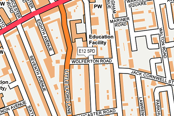 E12 5PD map - OS OpenMap – Local (Ordnance Survey)