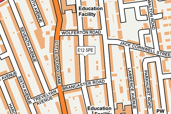 E12 5PE map - OS OpenMap – Local (Ordnance Survey)