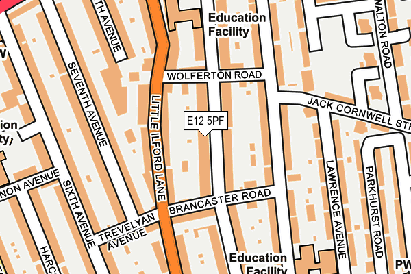 E12 5PF map - OS OpenMap – Local (Ordnance Survey)