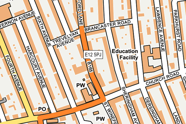 E12 5PJ map - OS OpenMap – Local (Ordnance Survey)