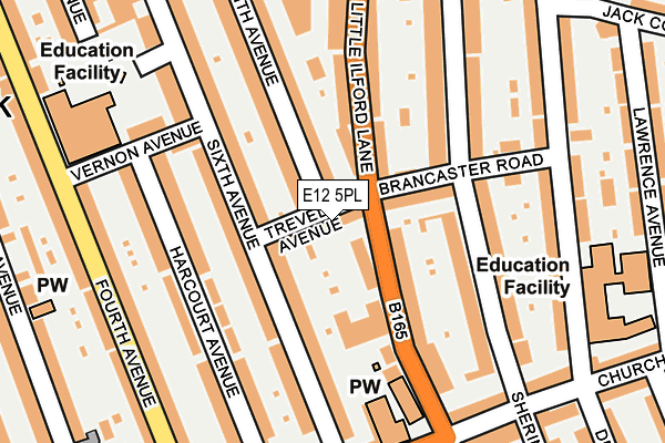 E12 5PL map - OS OpenMap – Local (Ordnance Survey)