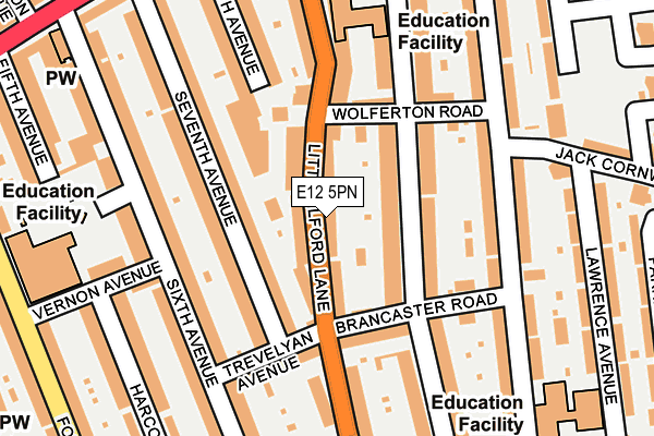 E12 5PN map - OS OpenMap – Local (Ordnance Survey)