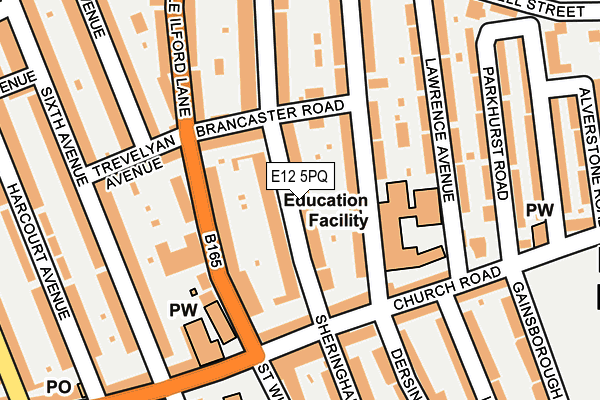 E12 5PQ map - OS OpenMap – Local (Ordnance Survey)