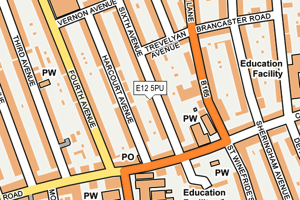 E12 5PU map - OS OpenMap – Local (Ordnance Survey)