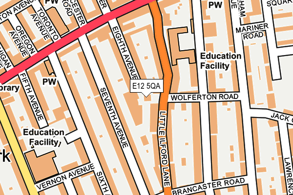 E12 5QA map - OS OpenMap – Local (Ordnance Survey)