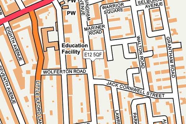 E12 5QF map - OS OpenMap – Local (Ordnance Survey)