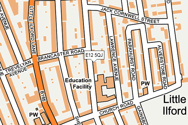 E12 5QJ map - OS OpenMap – Local (Ordnance Survey)