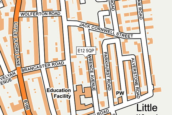 E12 5QP map - OS OpenMap – Local (Ordnance Survey)