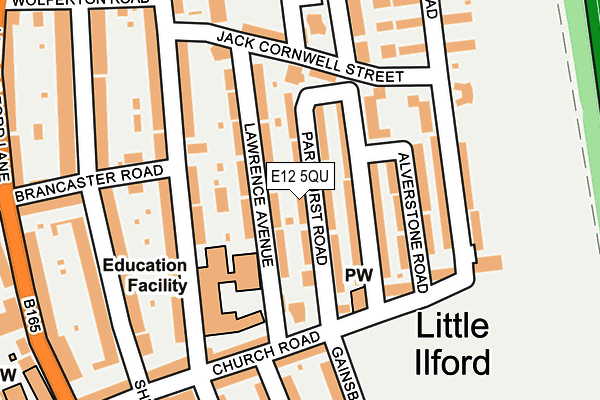 E12 5QU map - OS OpenMap – Local (Ordnance Survey)