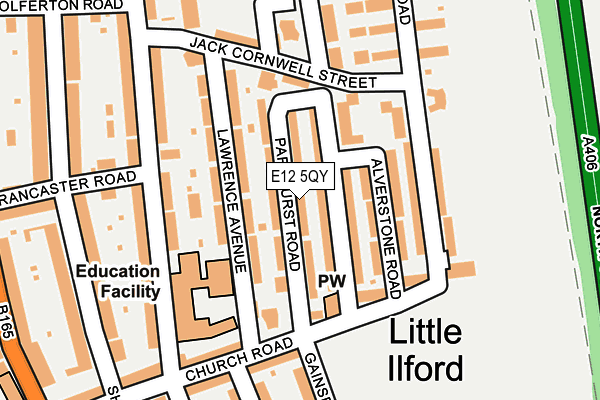 E12 5QY map - OS OpenMap – Local (Ordnance Survey)