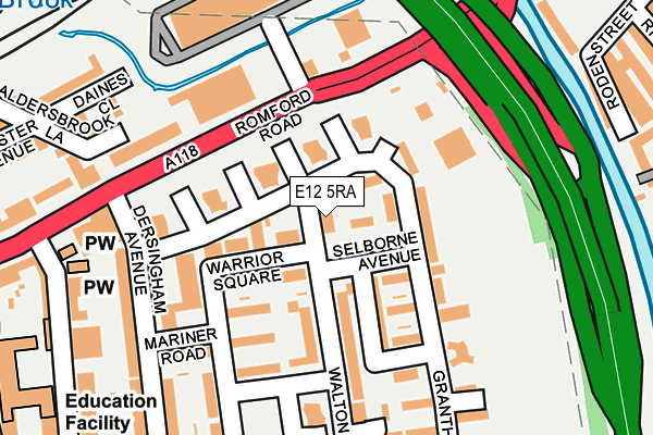 E12 5RA map - OS OpenMap – Local (Ordnance Survey)