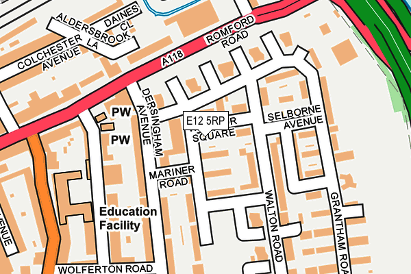 E12 5RP map - OS OpenMap – Local (Ordnance Survey)