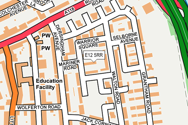 E12 5RR map - OS OpenMap – Local (Ordnance Survey)