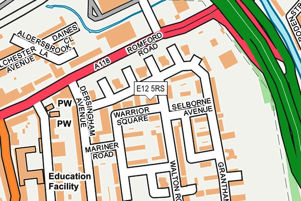 E12 5RS map - OS OpenMap – Local (Ordnance Survey)