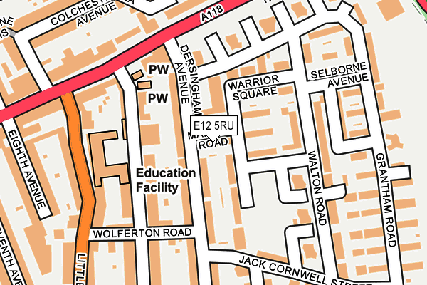 E12 5RU map - OS OpenMap – Local (Ordnance Survey)