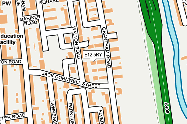 E12 5RY map - OS OpenMap – Local (Ordnance Survey)