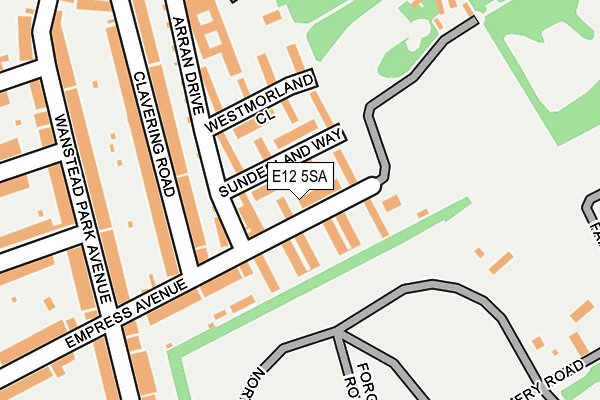 E12 5SA map - OS OpenMap – Local (Ordnance Survey)