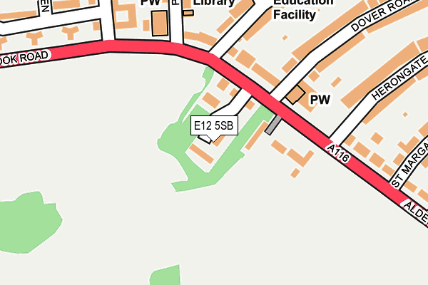 E12 5SB map - OS OpenMap – Local (Ordnance Survey)