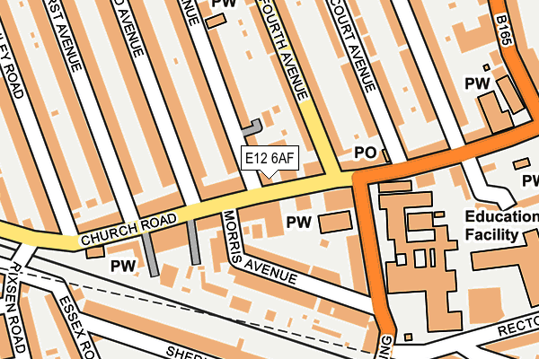 E12 6AF map - OS OpenMap – Local (Ordnance Survey)