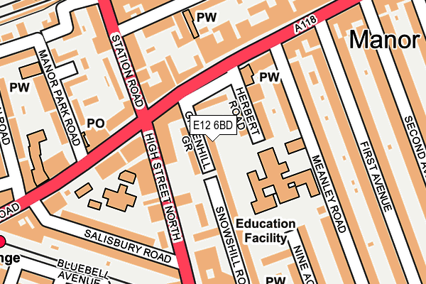 E12 6BD map - OS OpenMap – Local (Ordnance Survey)