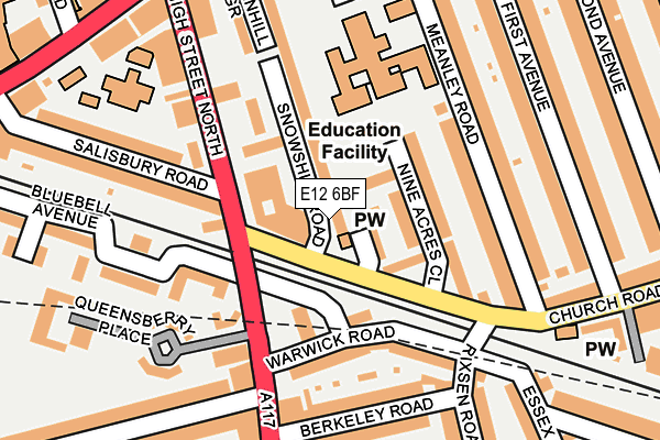 E12 6BF map - OS OpenMap – Local (Ordnance Survey)
