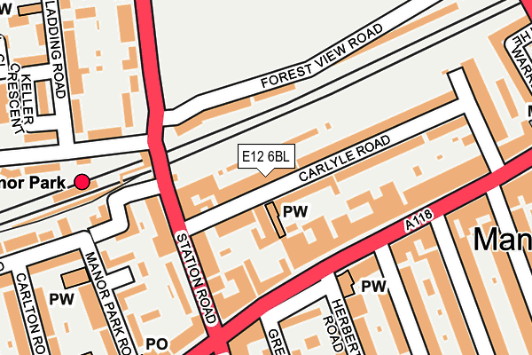 E12 6BL map - OS OpenMap – Local (Ordnance Survey)