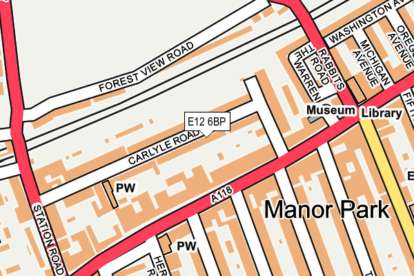 E12 6BP map - OS OpenMap – Local (Ordnance Survey)