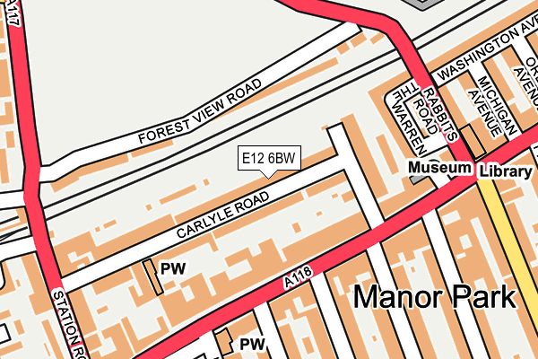 E12 6BW map - OS OpenMap – Local (Ordnance Survey)