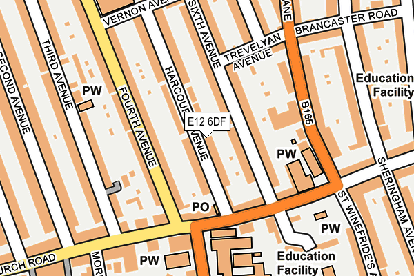 E12 6DF map - OS OpenMap – Local (Ordnance Survey)