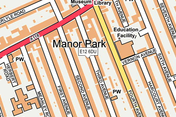 E12 6DU map - OS OpenMap – Local (Ordnance Survey)