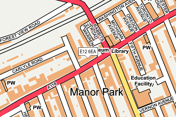 E12 6EA map - OS OpenMap – Local (Ordnance Survey)