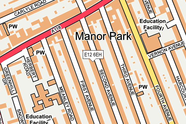 E12 6EH map - OS OpenMap – Local (Ordnance Survey)