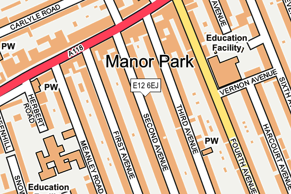 E12 6EJ map - OS OpenMap – Local (Ordnance Survey)