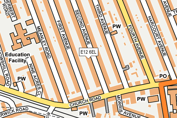 E12 6EL map - OS OpenMap – Local (Ordnance Survey)